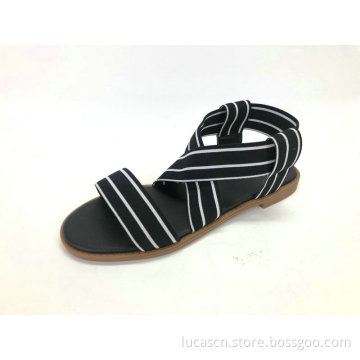 Ladies Sandal With Elastic Upper